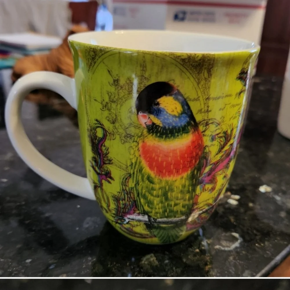 COPY - 2 Creative Tops Ltd Parrot Toucan Tropical Mug and tropical birds